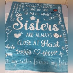 21- Inspirational Words To My Sister Throw Blanket NWT